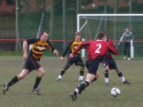 Luke Boundford in action in the home game against Dolgellau